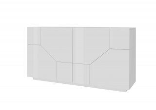 Buffet bas NALIE
blanc laqué brillant 4 portes, largeur 159 cm