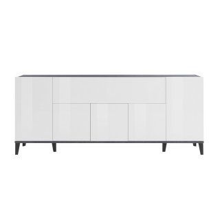 Buffet bas VALIE blanc, ardoise 1 porte centrale rabattable