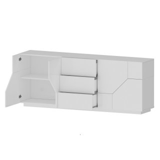 Buffet bas NALIE
blanc laqué brillant  4 portes 3 tiroirs