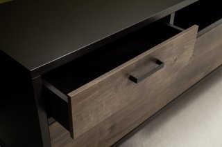 Buffet HALTON 2 tiroirs 1 porte 1 abattant  décor chêne gris cosmos 