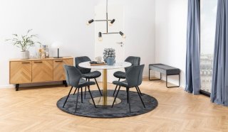 Buffet 3 Portes BRYANT chêne pieds chêne laqué noir mat 