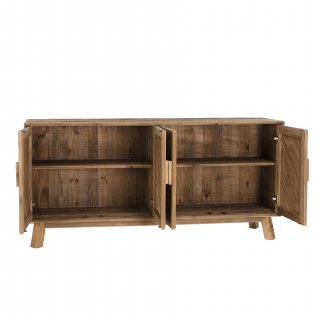 Buffet 4 portes SANDY Scandinave  en bois Pin recyclé