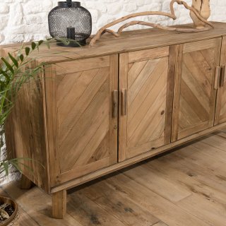 Buffet 4 portes SANDY Scandinave  en bois Pin recyclé