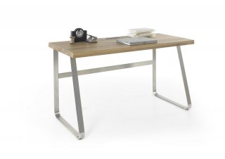 Bureau BEATA chêne huilé piétement métal brossé