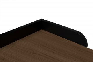 Bureau design MAYA plateau noyer avec piétement noir