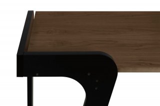 Bureau design MAYA plateau noyer avec piétement noir