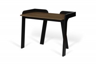 Bureau design MAYA plateau noyer avec piétement noir