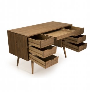 Bureau scandinave 6 Tiroirs ANDY En Bois sapin