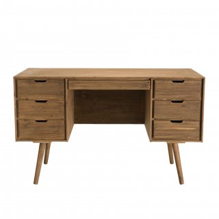 Bureau scandinave 6 Tiroirs ANDY En Bois sapin