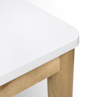 bureau XIRA chêne avec plateau blanc