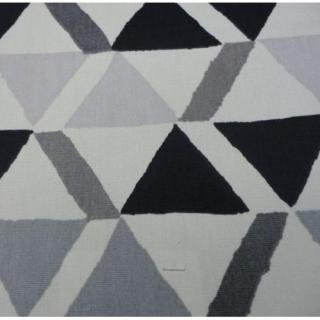 Banquette BZ convertible AXEL à imprimés triangles gris et noir 160*200cm matelas confort BULTEX