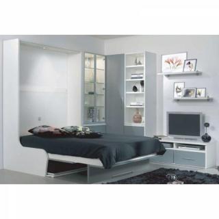 Armoire lit escamotable CAMrevêtement polyuréthaneS JACQUELIN autoporteur avec canapé Couchage 140cm