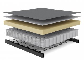 INNOVATION LIVING  Canapé NEAH SLIM convertible 140x195 tissu Mixed Dance Grey