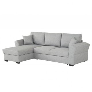 Canapé d'angle réversible convertible avec coffre JESEA tissu gris malmo