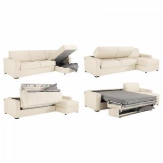 Canapé d'angle DREAMER convertible EXPRESS 160cm polyuréthane beige matelas 16 cm