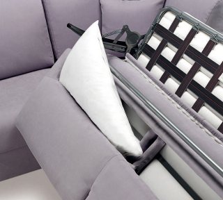 Canapé d'angle Réversible LOTTO accoudoirs Mini Convertible ouverture EXPRESS Assistée, 140*200cm