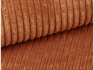 Canapé d'angle réversible CHLOE convertible 140x220 velours terracotta avec coffre