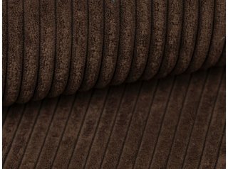 Canapé d'angle réversible MIA convertible 140x225 velours côtelé marron