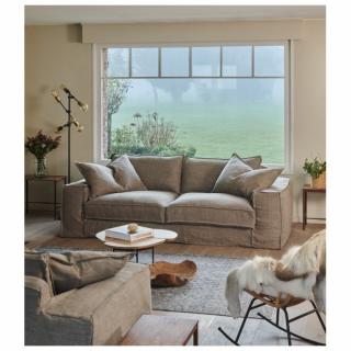 Canapé 4 places COLOGNE 243 cm tissu Massai taupe   Home Spirit