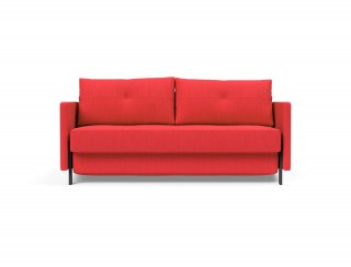 INNOVATION LIVING  Canapé design CUBED 02 ARMS convertible lit 200x160 cm tissu Elegance Red