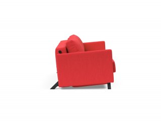 INNOVATION LIVING  Canapé design CUBED 02 ARMS convertible lit 200x160 cm tissu Elegance Red