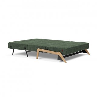 INNOVATION LIVING  Canapé design CUBED WOOD 02 convertible lit 200x160 cm tissu Avella Pine Green