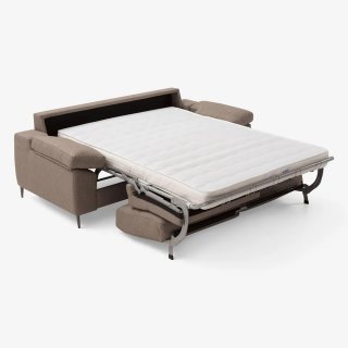 Canapé convertible express 120 cm SALOME métal matelas 14 cm accoudoirs larges
