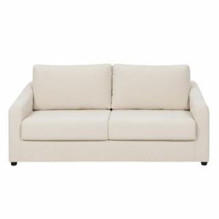 Canapé convertible express 140 métal NEVADA dossier moelleux matelas 14cm tissu Altro crème