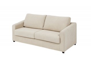 Canapé convertible express 140 métal NEVADA dossier moelleux matelas 14cm tissu Altro crème