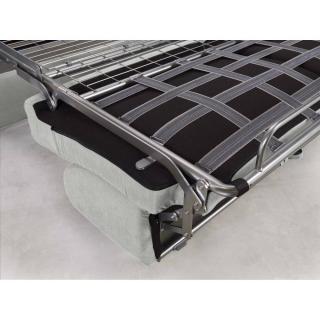 Canapé convertible express DAY 140 cm métal mono assise matelas 14 cm polyuréthane marron