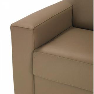 Canapé convertible EXPRESS 120cm DREAMER polyuréthane taupe,. matelas 16 cm