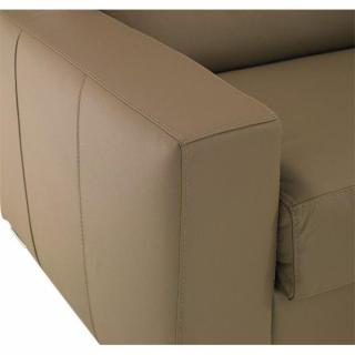 Canapé convertible EXPRESS 120cm DREAMER polyuréthane taupe,. matelas 16 cm
