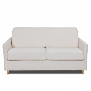 Canapé FRIENDLY convertible express matelas 18 cm sommier métal 140 cm pieds bois