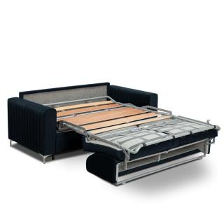Canapé convertible express PRINCE matelas 160cm sommier lattes tête de lit intégrée matelas 16 cm