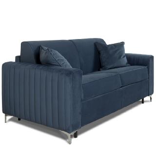 Canapé convertible express PRINCE matelas 160cm sommier lattes tête de lit intégrée matelas 16 cm