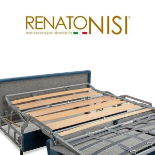 Canapé convertible express PRINCE matelas 160cm sommier lattes tête de lit intégrée matelas 16 cm