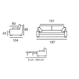 Canapé lit convertible MANHATTAN Matelas BULTEX 133*183*6 cm Sommier lattes Ouverture EXPRESS Home Spirit