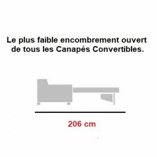 Canapé convertible express 160 MELODIE déhoussable dossier moelleux matelas 16 cm 