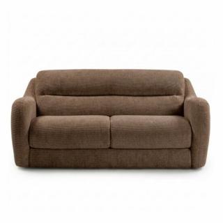 Canapé convertible express  PAGODA couchage 140 cm matelas 17 cm tissu Mid West taupe