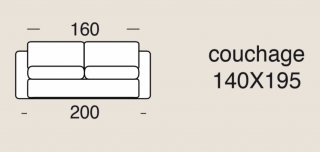 Canapé convertible express  PAGODA couchage 140 cm matelas 17 cm tissu Mid West vert forêt