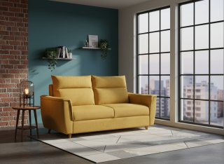 Canapé convertible express 140 PATRICIA déhoussable dossier moelleux matelas 16 cm 