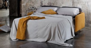 Canapé Convertible UNIVERS 160*195 pieds cônes en hêtre naturel