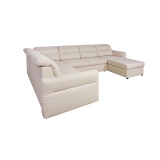Canapé panoramique modulable convertible avec coffre GARDEN beige