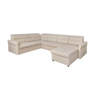 Canapé panoramique modulable convertible avec coffre GARDEN beige