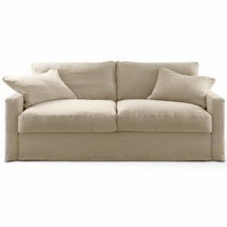 Canapé convertible express BIDART couchage 160 cm tissu Newlin naturel  Home Spirit