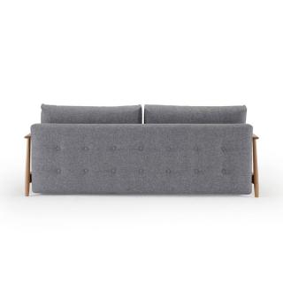 INNOVATION LIVING  Canapé au design nordique ELUMA convertible lit 200*140 cm tissu Twist Granite
