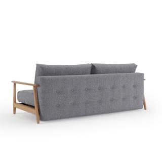 INNOVATION LIVING  Canapé au design nordique ELUMA convertible lit 200*140 cm tissu Twist Granite
