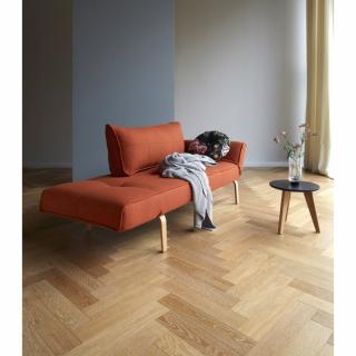 INNOVATION LIVING  Canape design ZEAL BOW convertible lit 200*70 cm tissu Elegance paprika