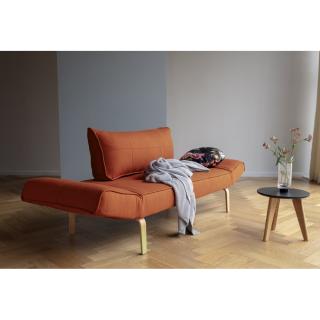 INNOVATION LIVING  Canape design ZEAL BOW convertible lit 200*70 cm tissu Elegance paprika