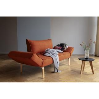 INNOVATION LIVING  Canape design ZEAL BOW convertible lit 200*70 cm tissu Elegance paprika